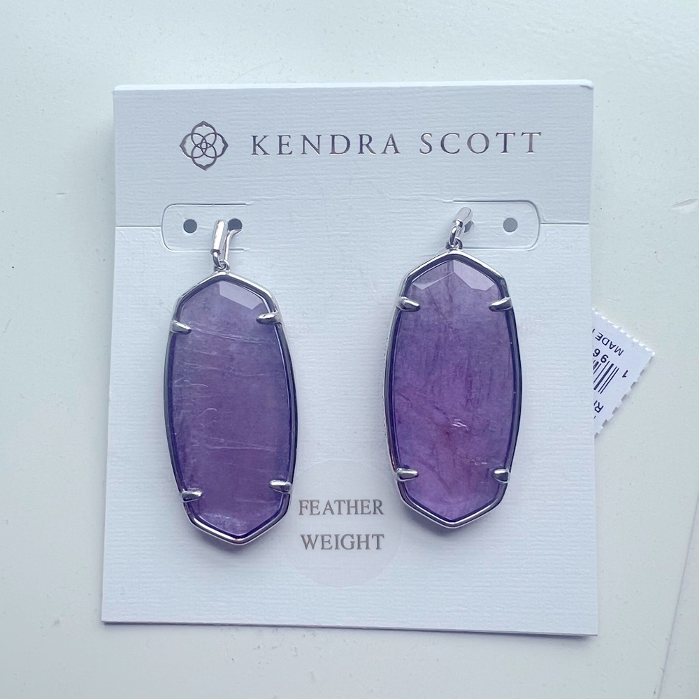 Kendra Scott Elle Drop Earrings in Purple.